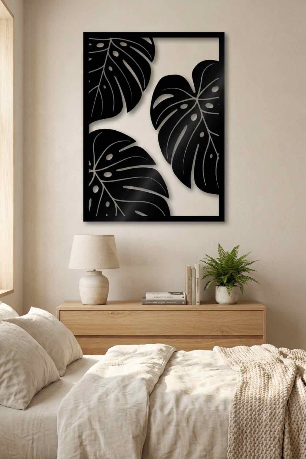 Hoja Monstera - Cuadro decorativo | Cortayrecorta.es