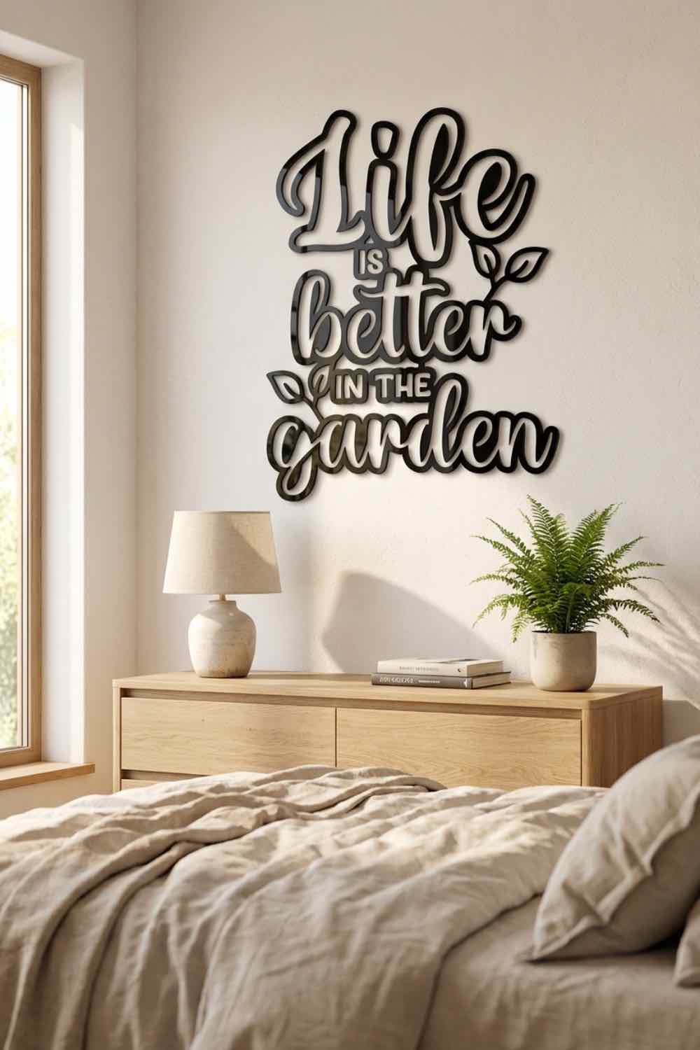 Life Is Better In The Garden - Cuadro decorativo | Cortayrecorta.es