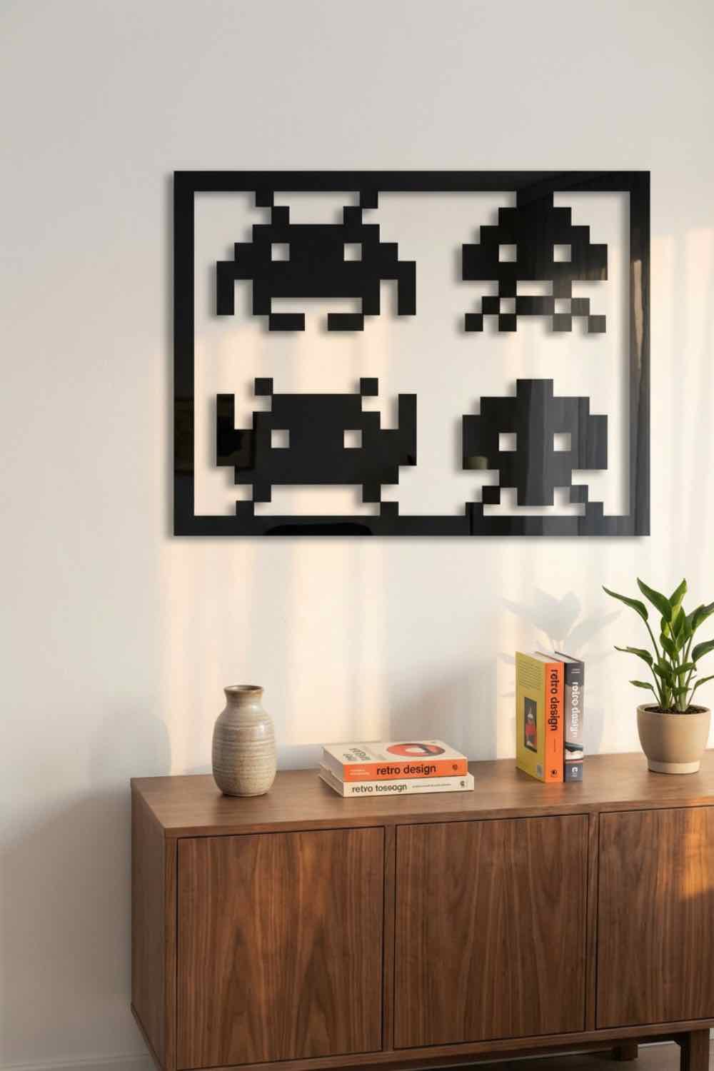 Space Invaders - Cuadro decorativo | Cortayrecorta.es