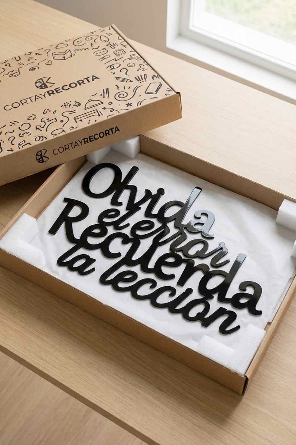 Olvida el error, recuerda la lección - Cuadro decorativo | Cortayrecorta.es
