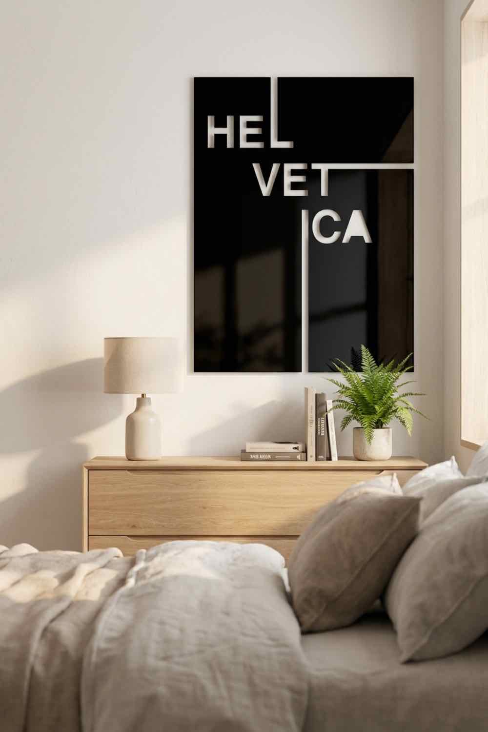 Helvética - Cuadro decorativo | Cortayrecorta.es