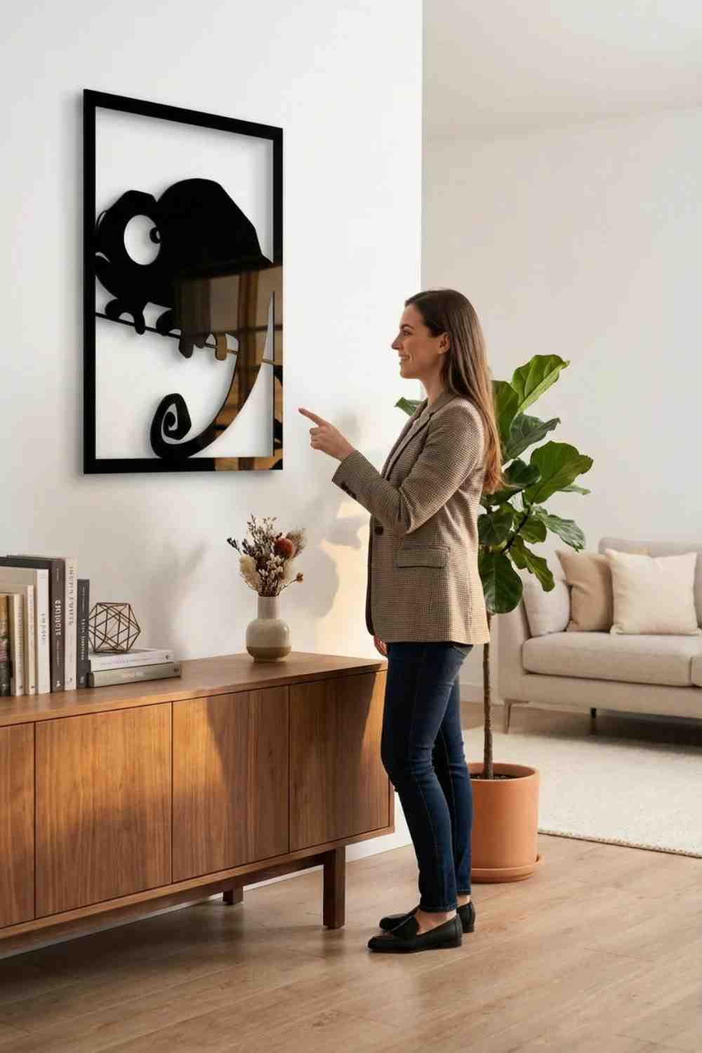 Camaleon Disimulando - Cuadro decorativo | Cortayrecorta.es