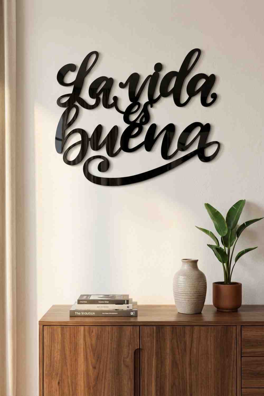 La vida es buena - Cuadro decorativo | Cortayrecorta.es