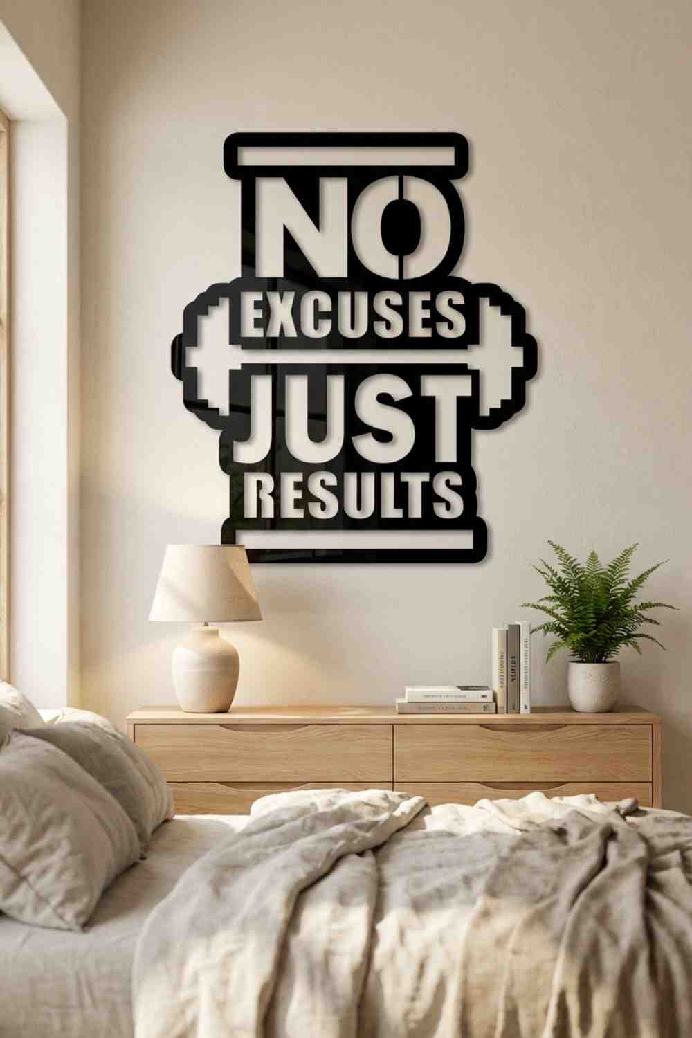 No excuses just results - Cuadro decorativo | Cortayrecorta.es