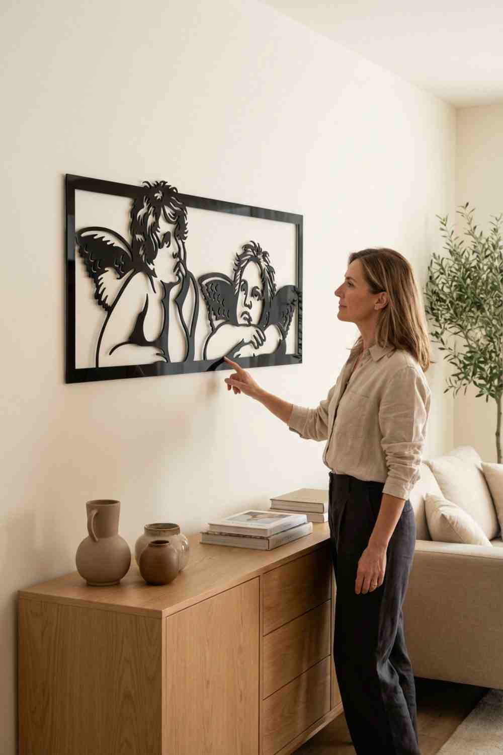 Los dos ángeles - Sanzio Da Urbino Raffael - Cuadro decorativo | Cortayrecorta.es