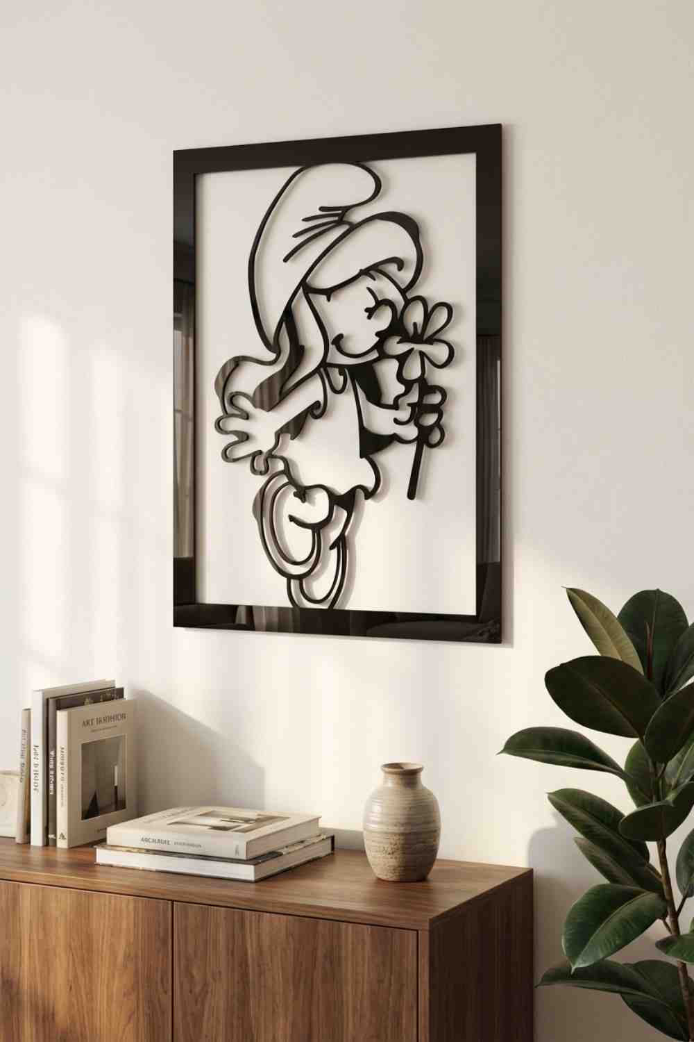 Pitufina - Cuadro decorativo | Cortayrecorta.es