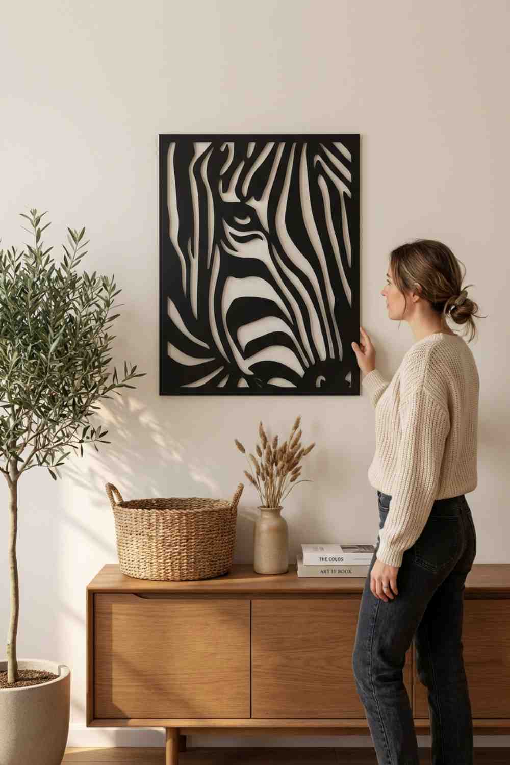 Cebra Verticalis - Cuadro decorativo | Cortayrecorta.es
