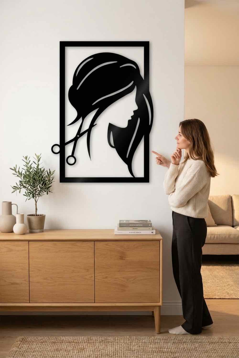 Silueta de mujer - Cuadro decorativo | Cortayrecorta.es