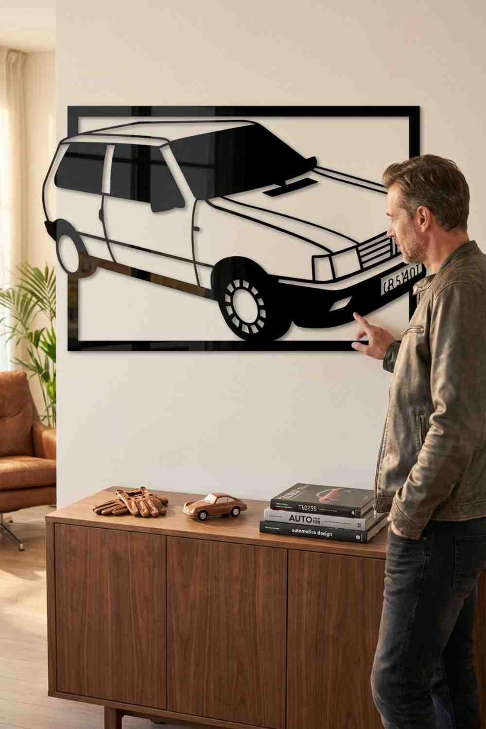 Fiat Uno Abarth - Cuadro decorativo | Cortayrecorta.es
