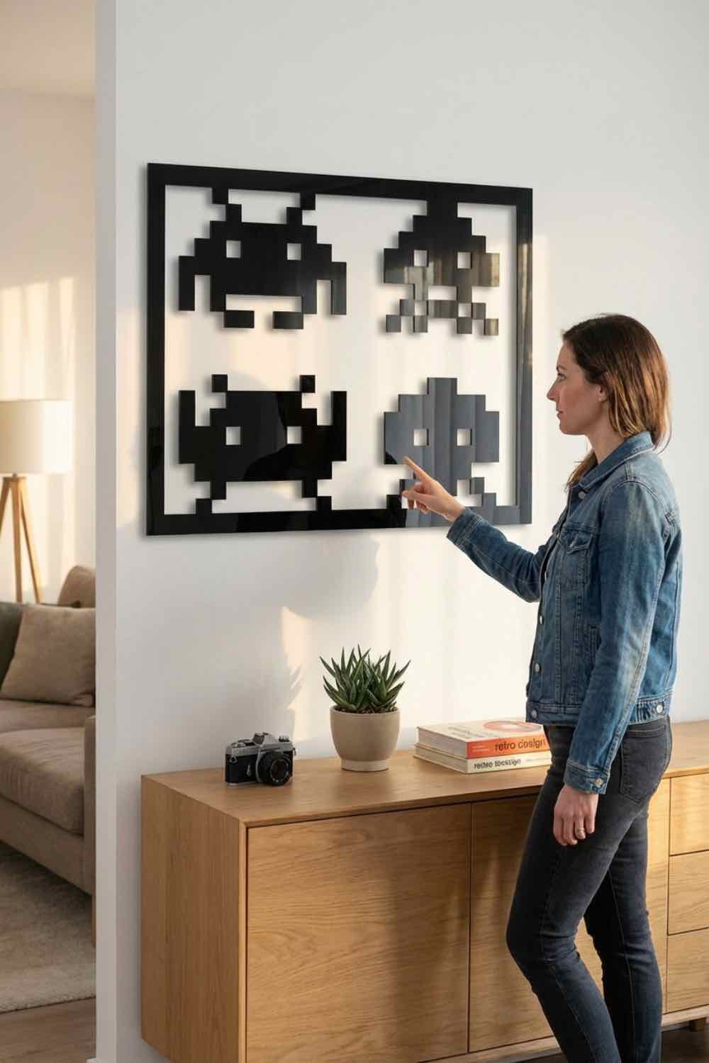 Space Invaders - Cuadro decorativo | Cortayrecorta.es