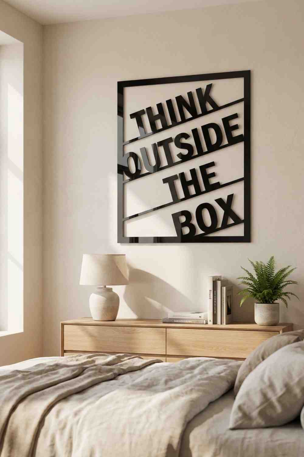 Think outside the box - Cuadro decorativo | Cortayrecorta.es