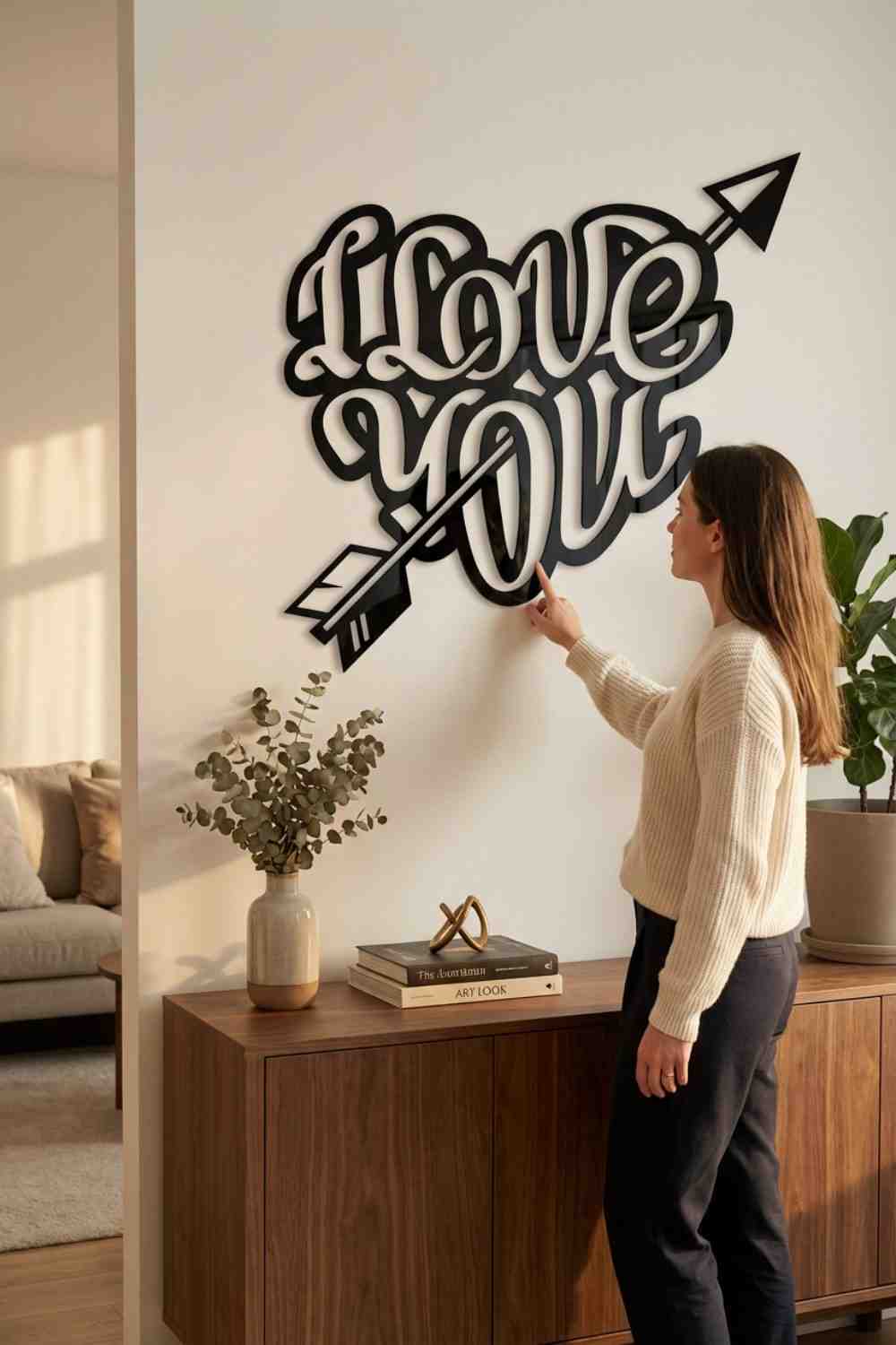 I love you - Cuadro decorativo | Cortayrecorta.es