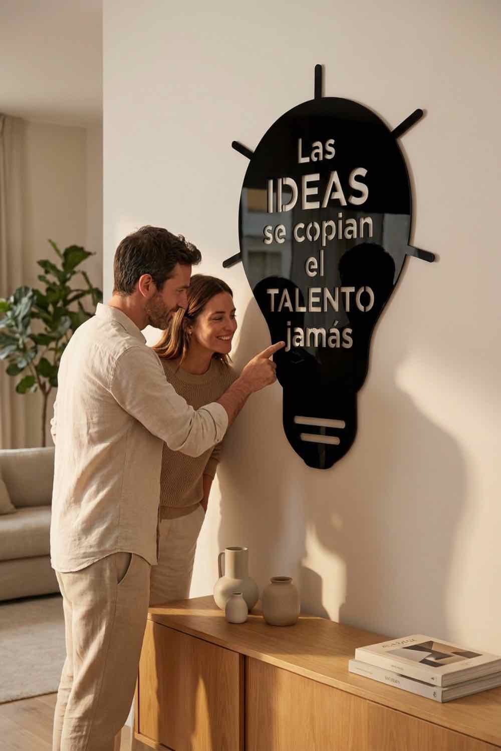 Las ideas se copian, el talento jamás - Cuadro decorativo | Cortayrecorta.es