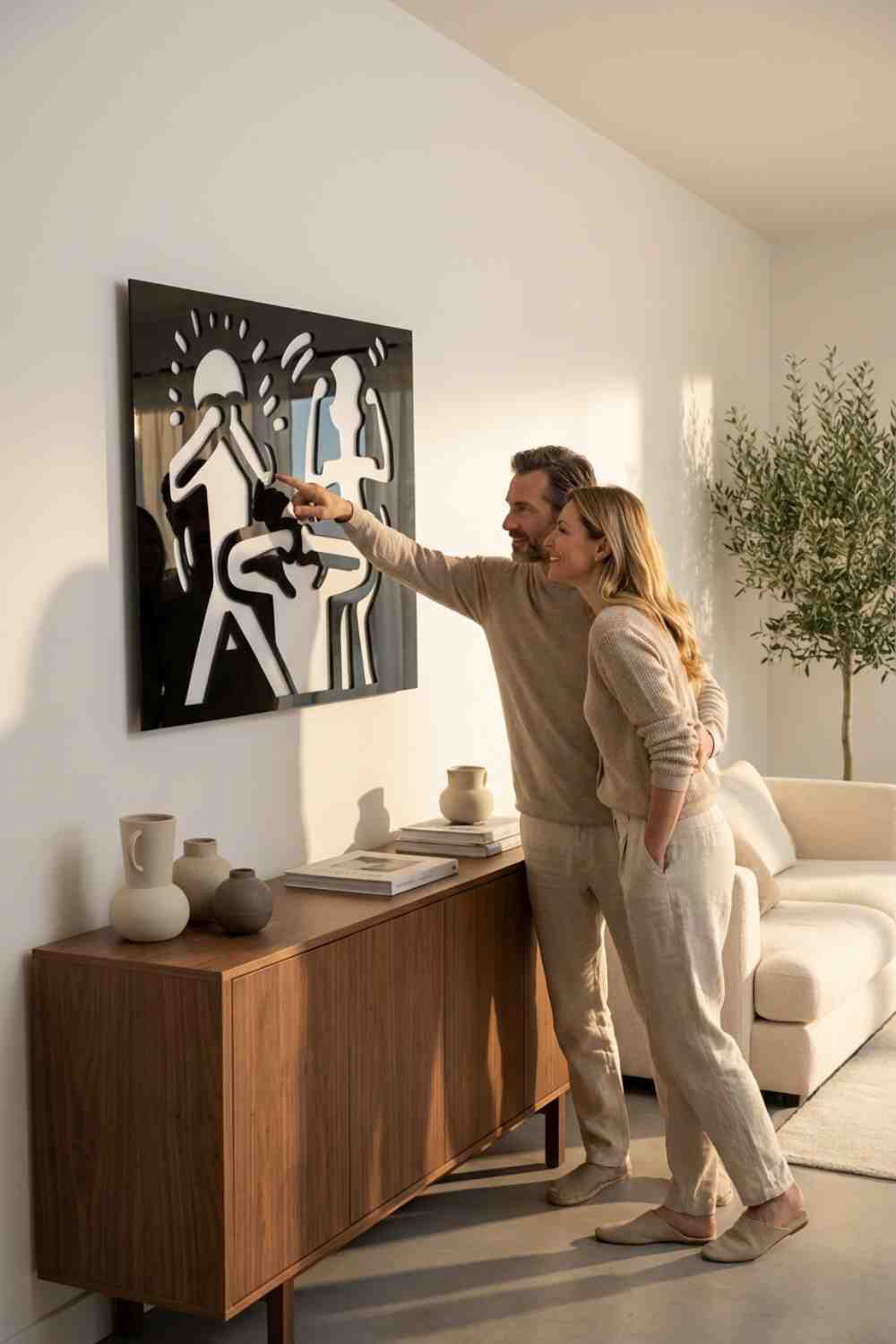 Ni Sé, Ni Veo Ni Oigo, Keith Haring. - Cuadro decorativo | Cortayrecorta.es
