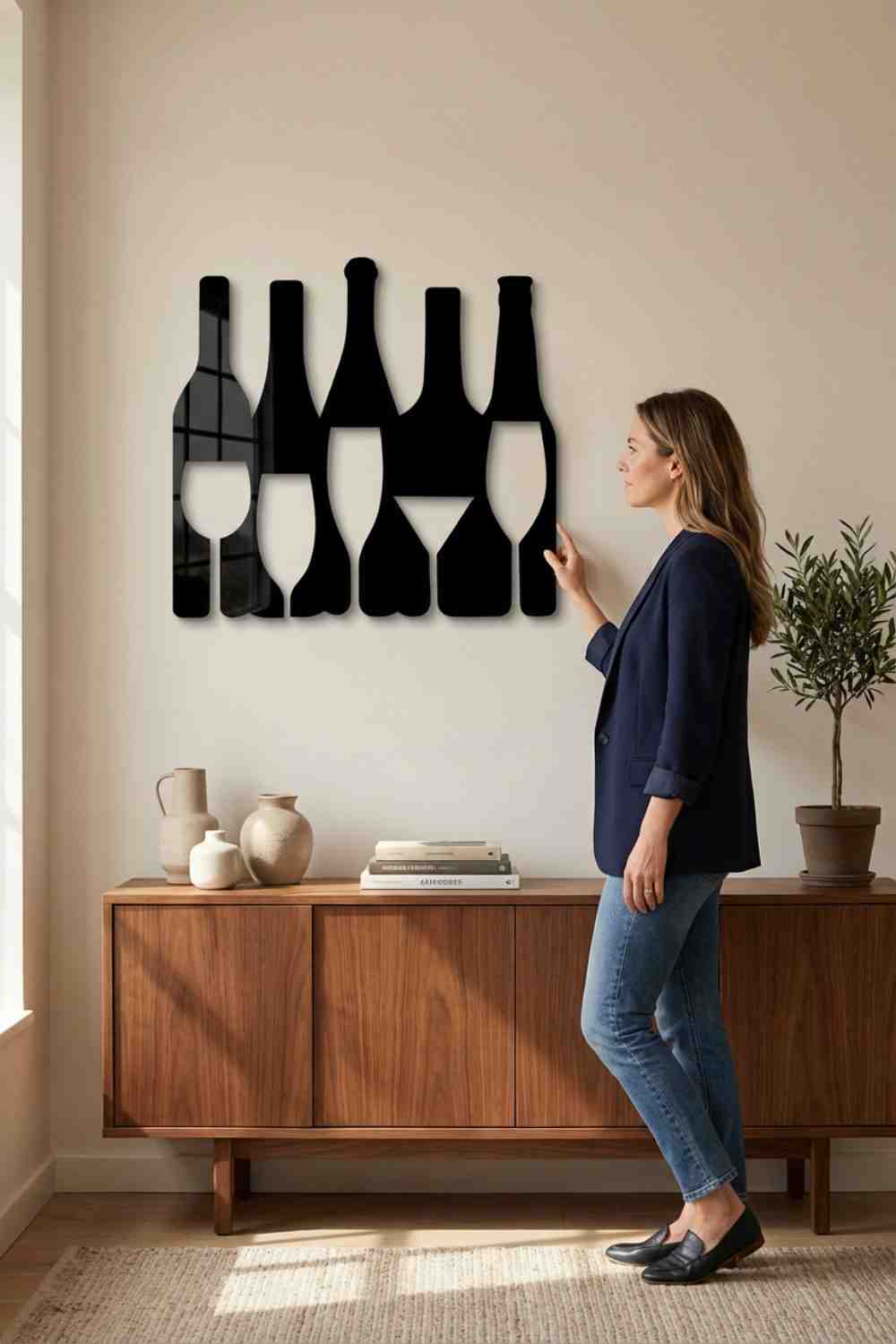 Botellas Y Copas - Cuadro decorativo | Cortayrecorta.es