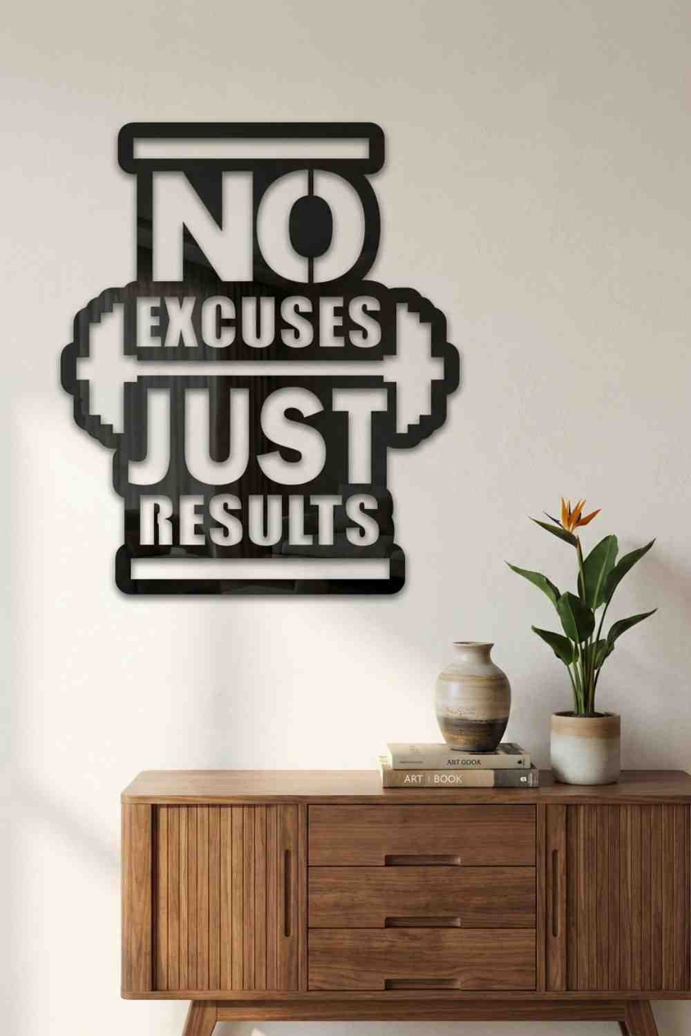 No excuses just results - Cuadro decorativo | Cortayrecorta.es