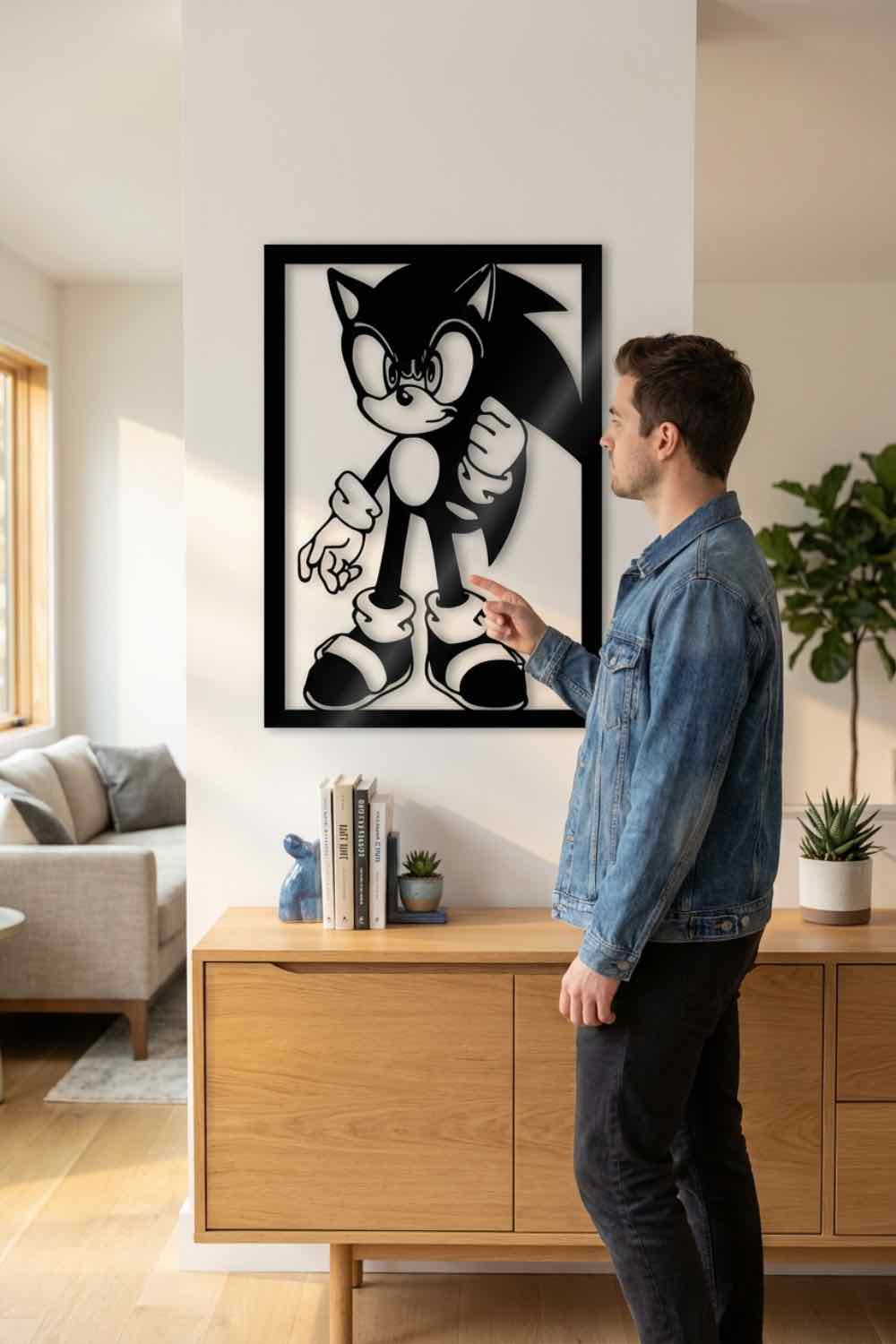 Sonic - Cuadro decorativo | Cortayrecorta.es