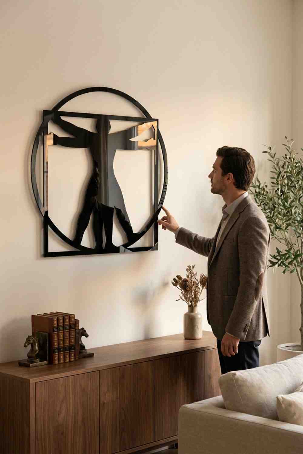 Hombre De Vitruvio - Cuadro decorativo | Cortayrecorta.es