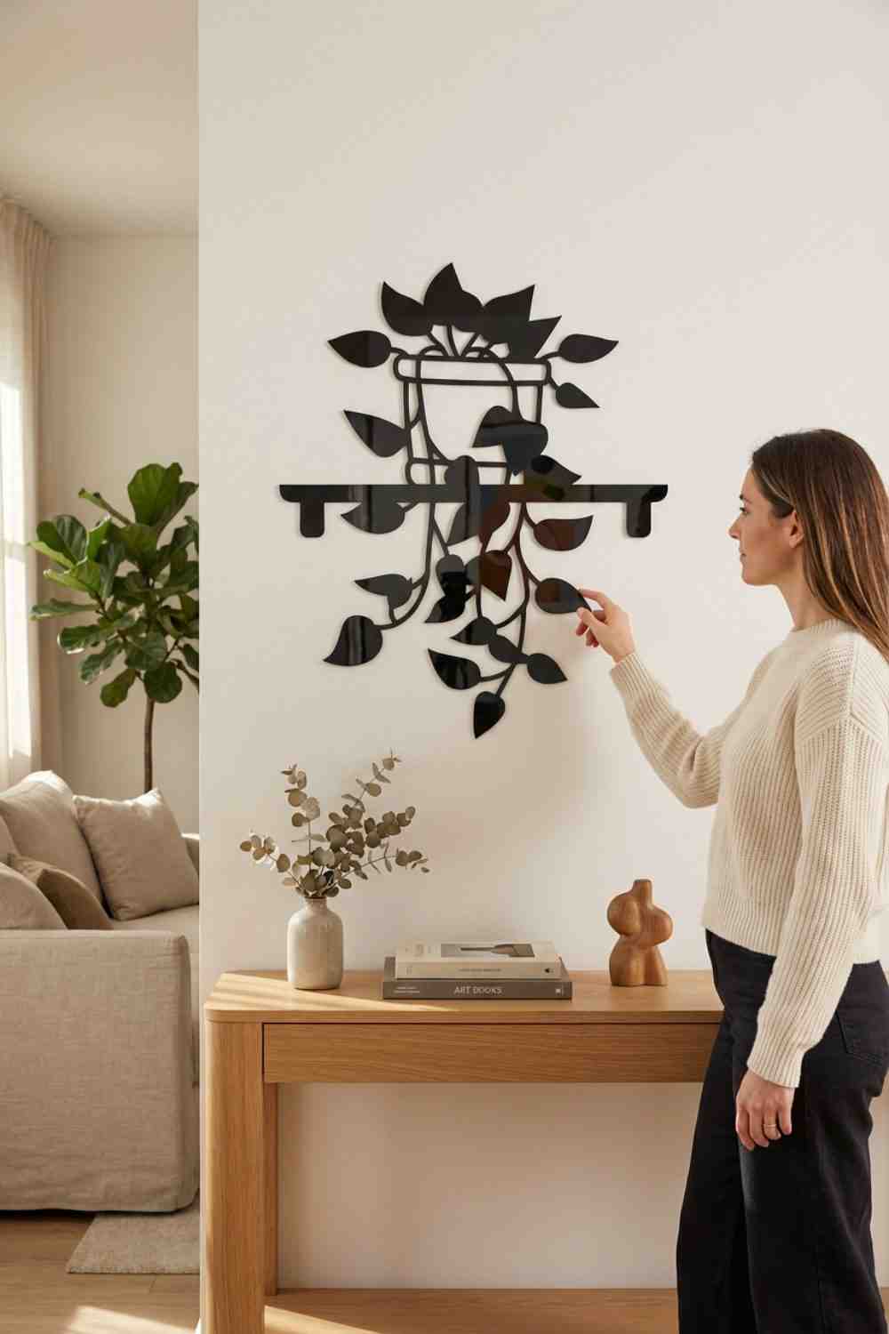 Planta Sobre Repisa - Cuadro decorativo | Cortayrecorta.es