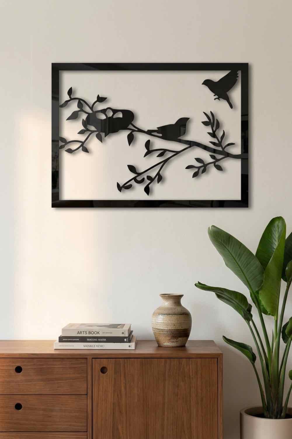 Aves En Su Nido - Cuadro decorativo | Cortayrecorta.es