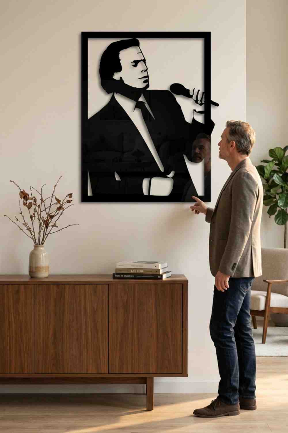 Julio Iglesias - Cuadro decorativo | Cortayrecorta.es