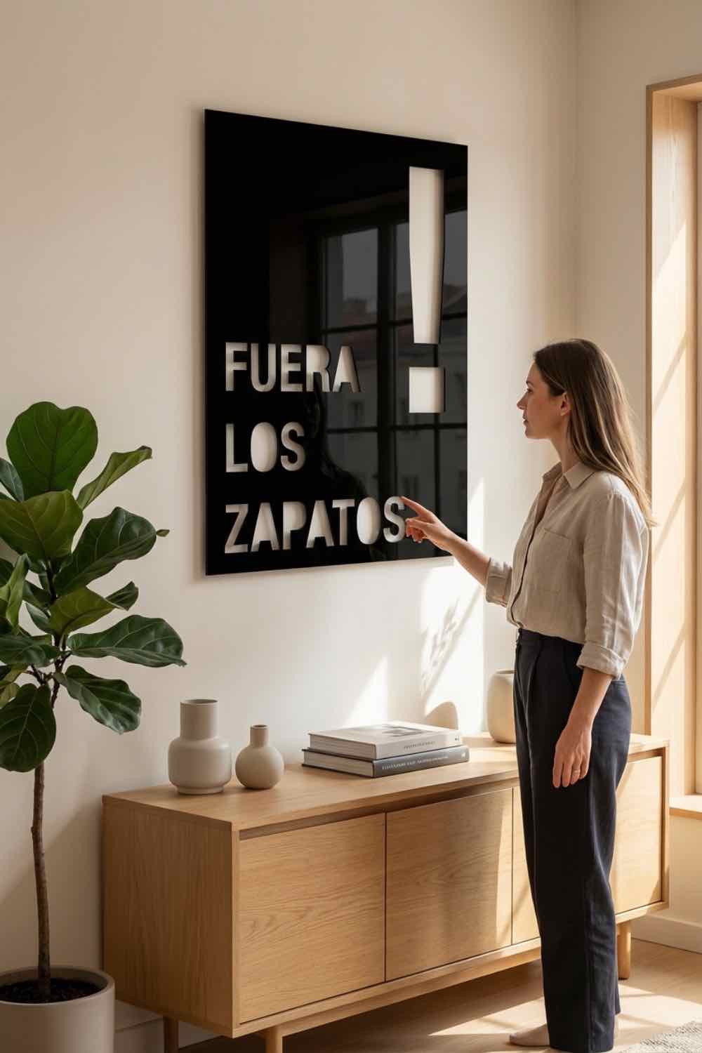 Fuera Los Zapatos - Cuadro decorativo | Cortayrecorta.es