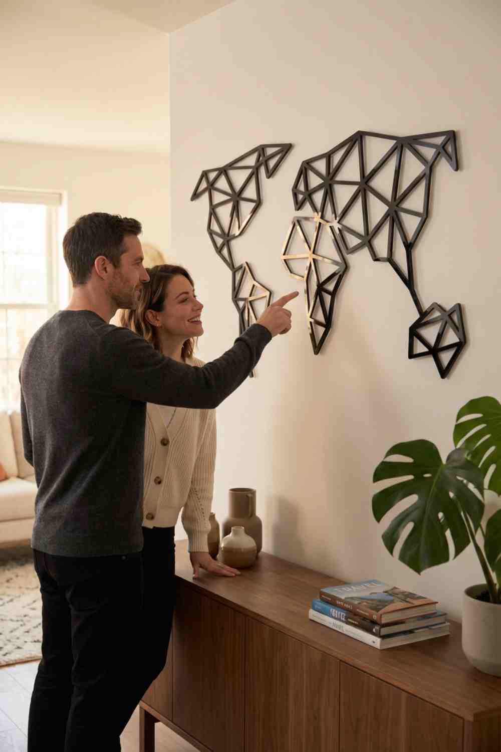 Mapa Trazado - Cuadro decorativo | Cortayrecorta.es