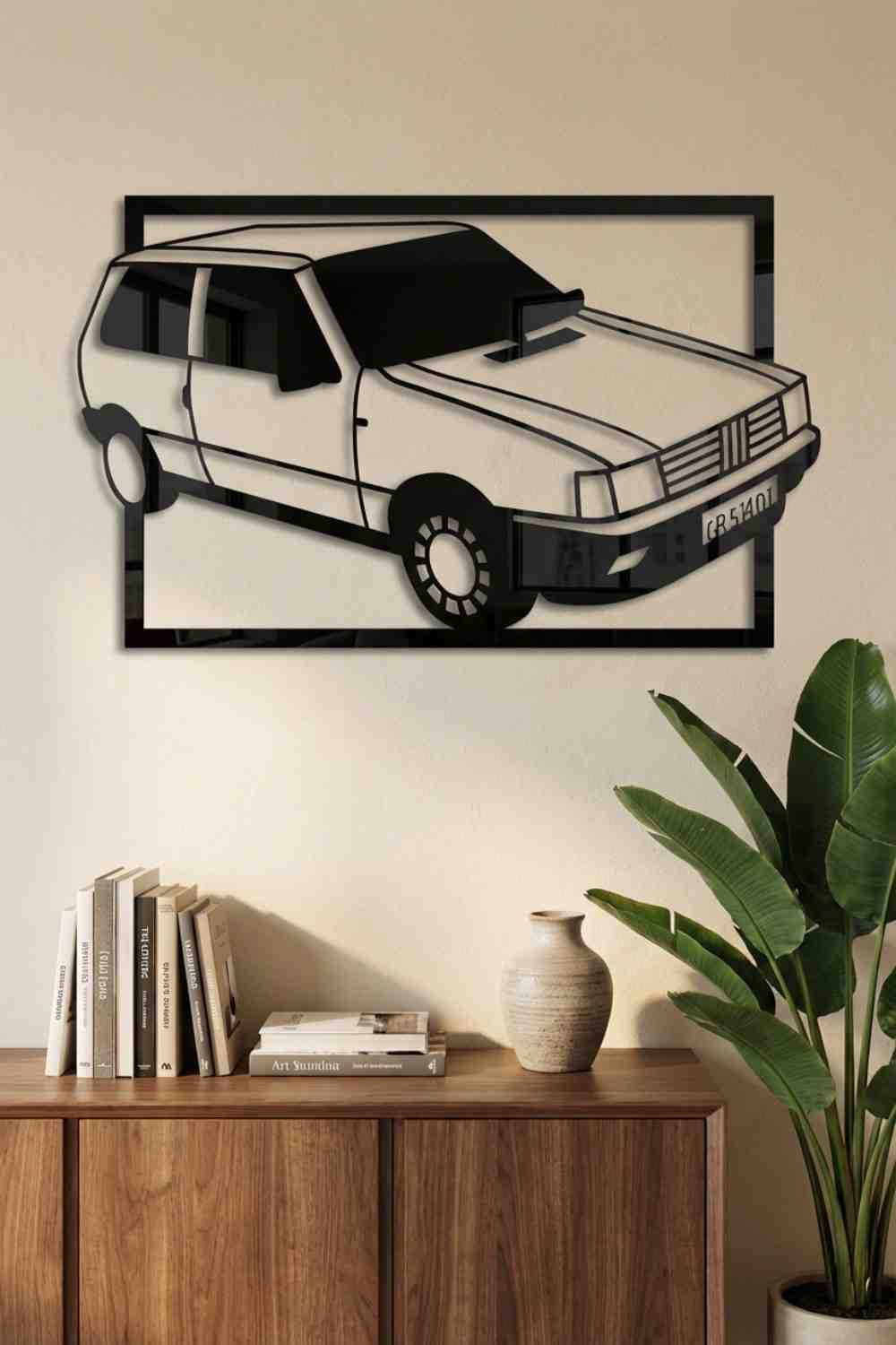 Fiat Uno Abarth - Cuadro decorativo | Cortayrecorta.es