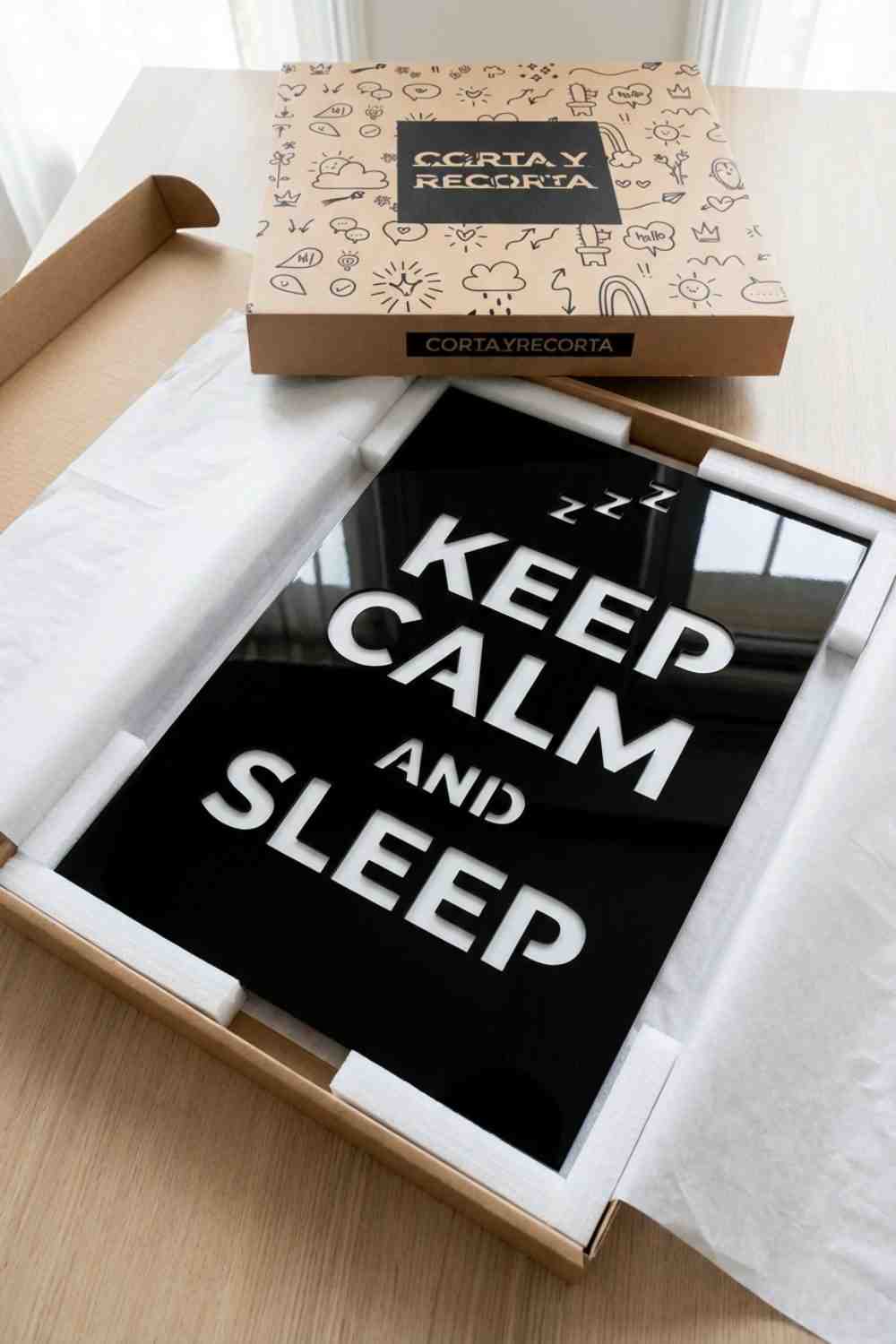 Keep Calm And Sleep - Cuadro decorativo | Cortayrecorta.es