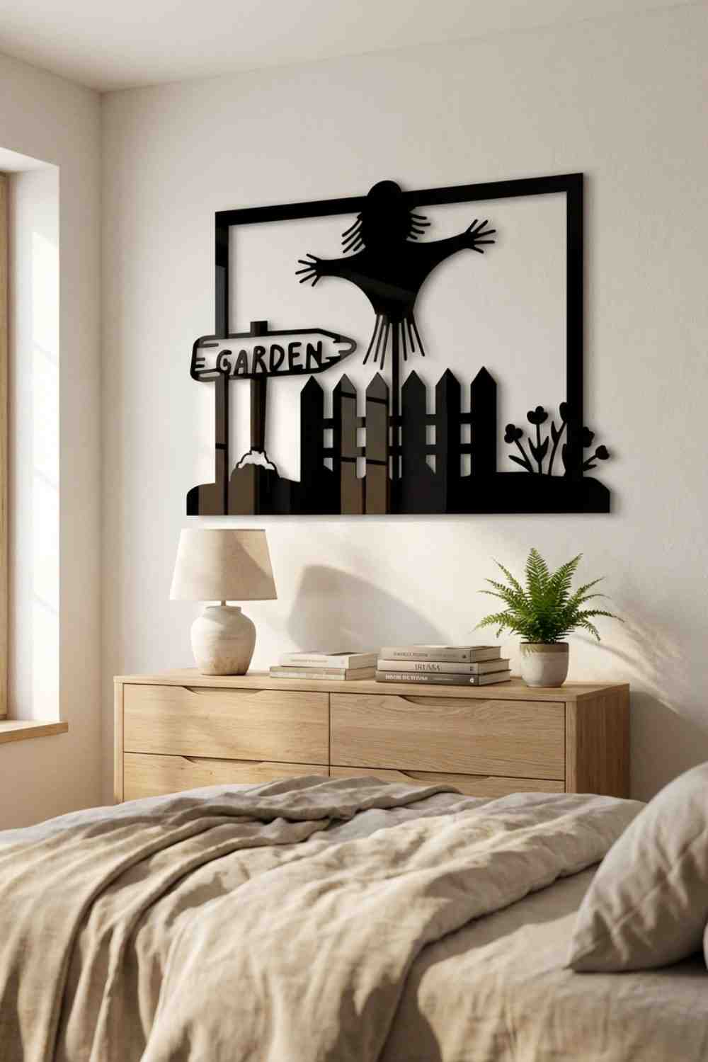 Scarecrow In The Garden - Cuadro decorativo | Cortayrecorta.es
