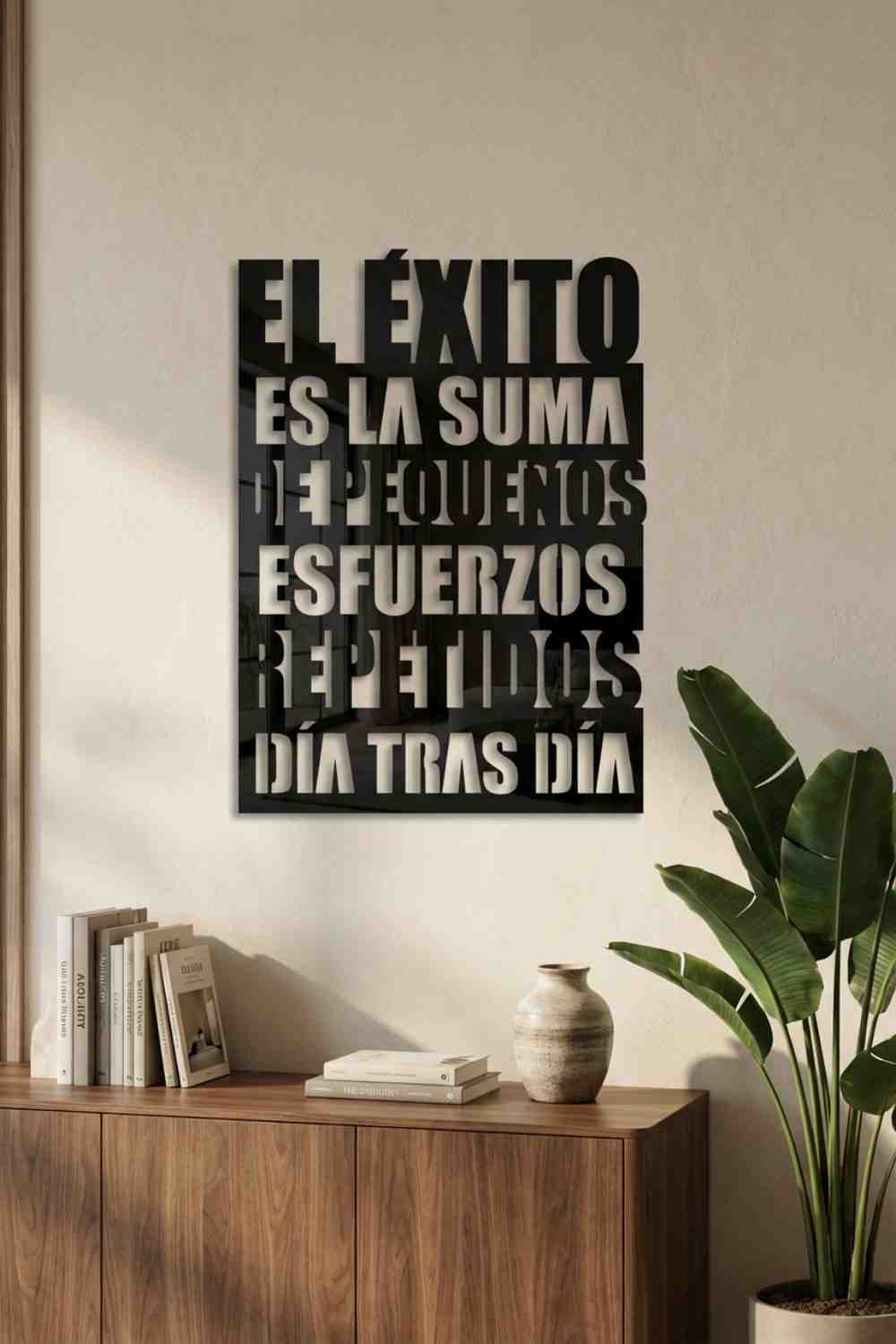 El éxito es la suma de pequeños esfuerzos - Cuadro decorativo | Cortayrecorta.es