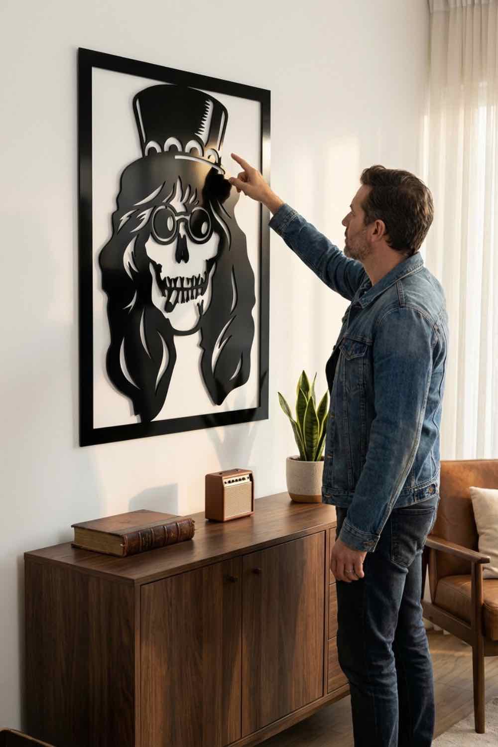 Calavera Roses - Cuadro decorativo | Cortayrecorta.es