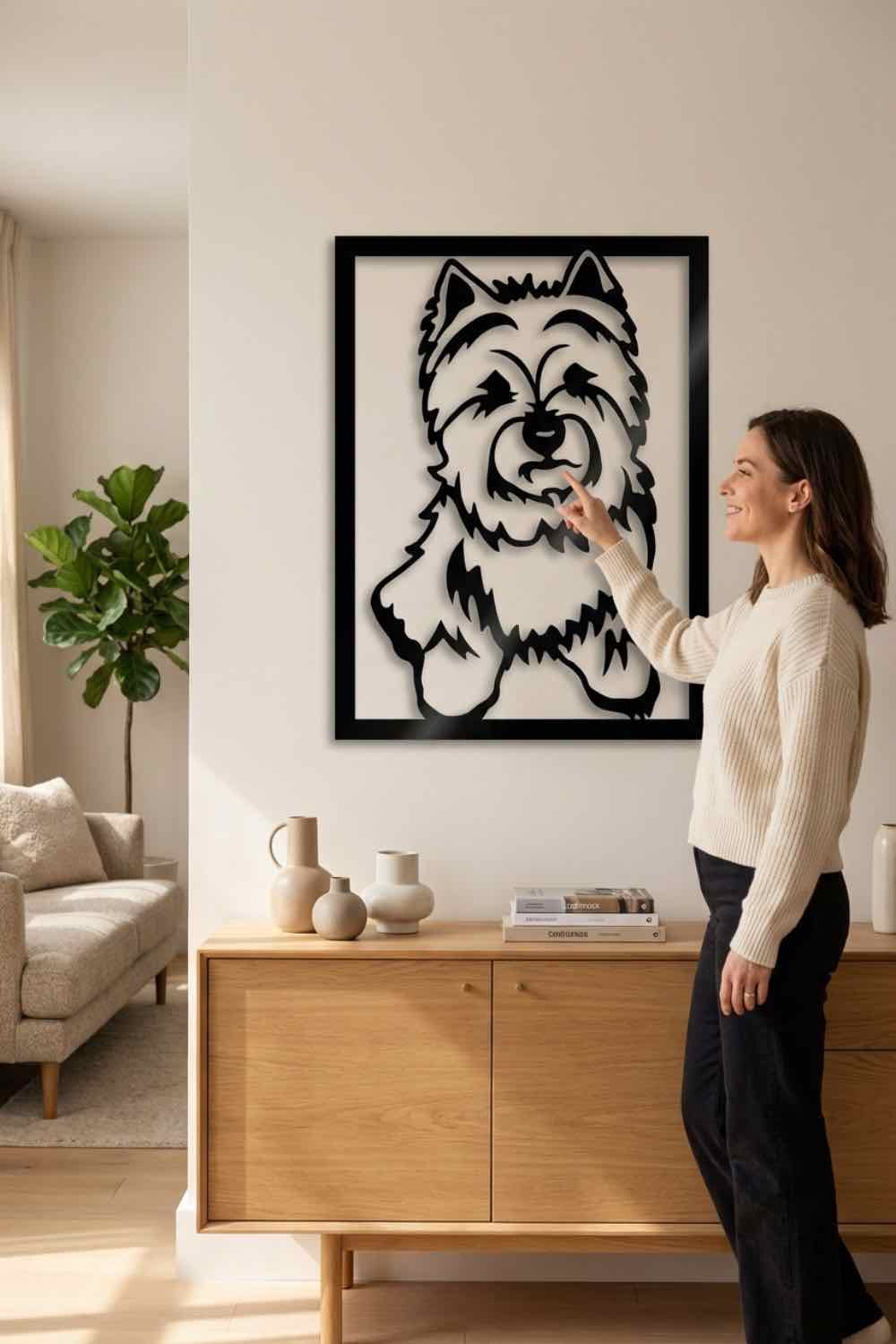 Westy Terrier - Cuadro decorativo | Cortayrecorta.es
