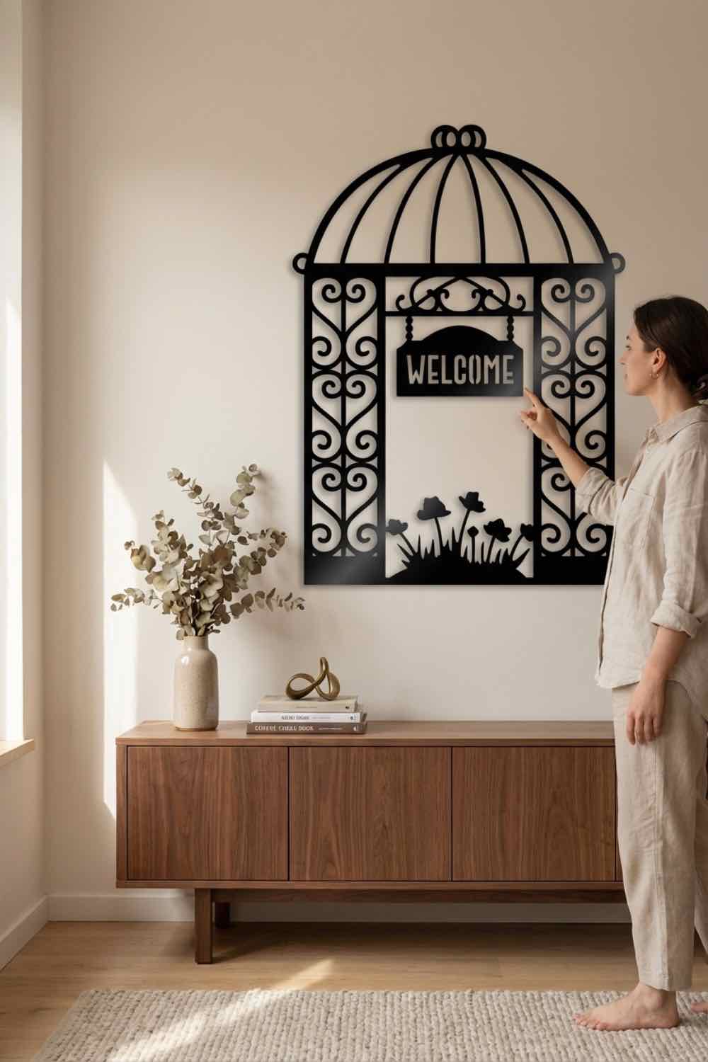 Welcome To Garden - Cuadro decorativo | Cortayrecorta.es
