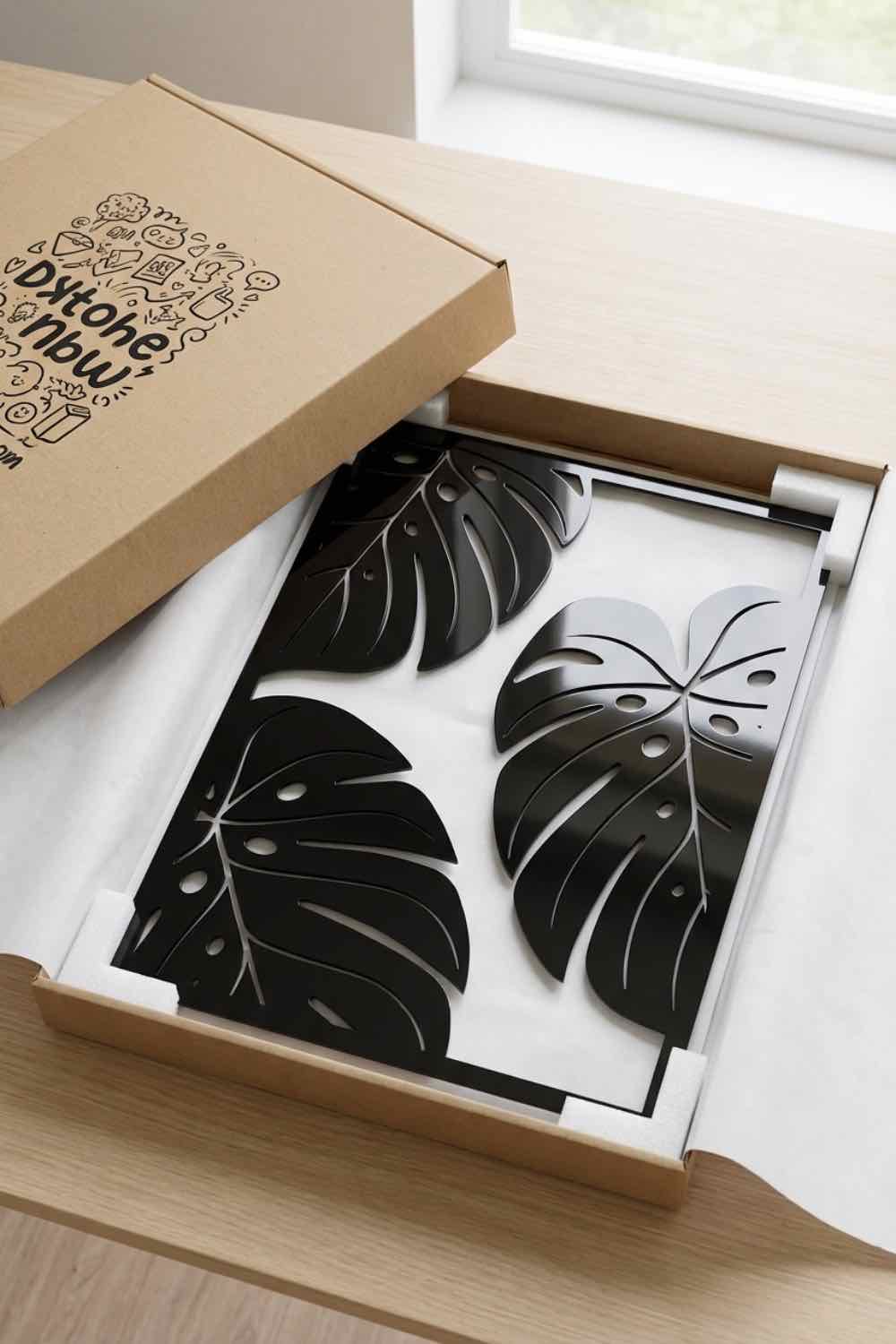 Hoja Monstera - Cuadro decorativo | Cortayrecorta.es