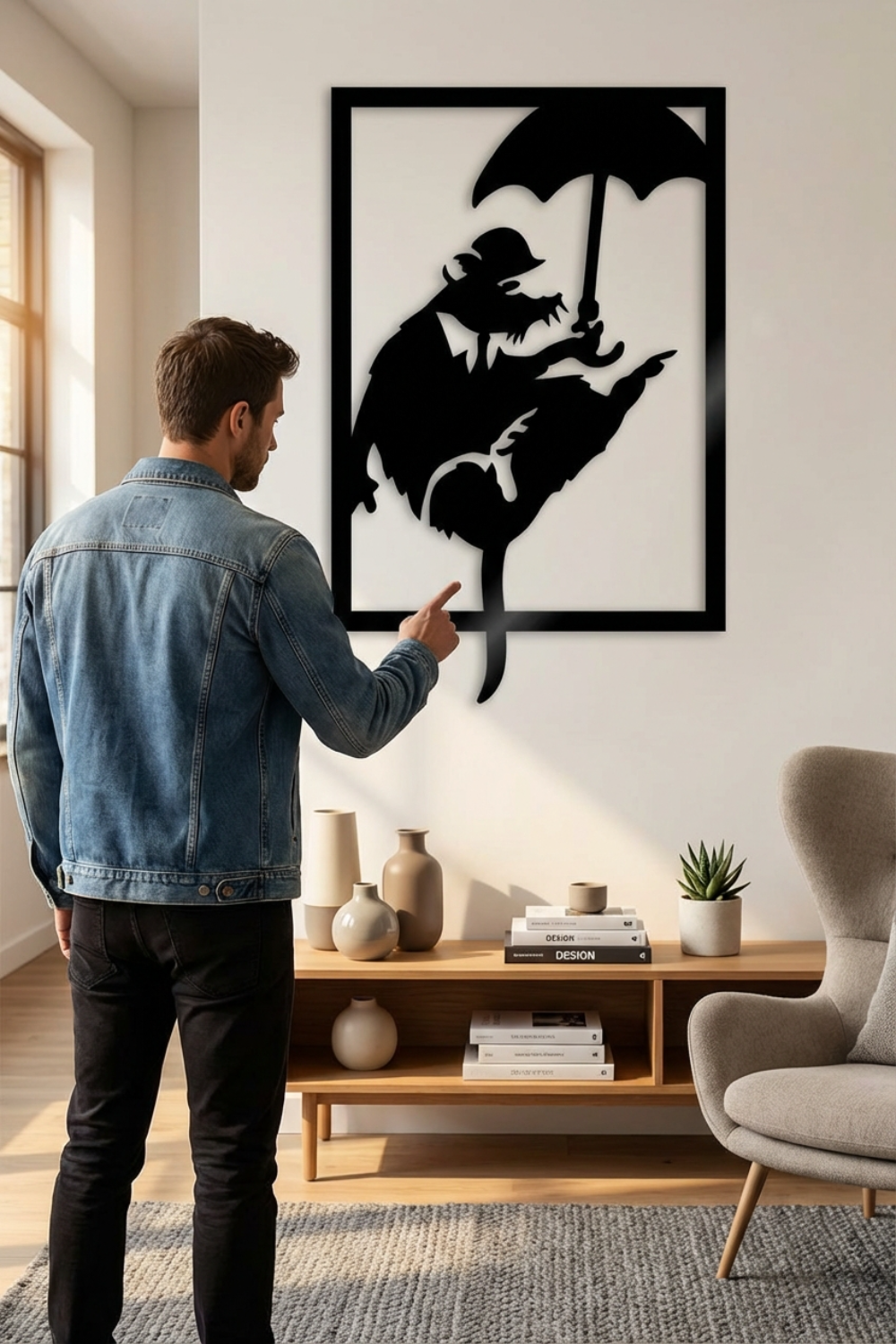Banksy Mr Rat - Cuadro decorativo | Cortayrecorta.es