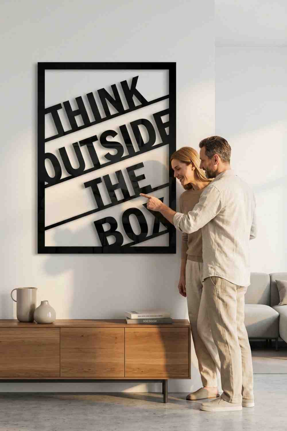 Think outside the box - Cuadro decorativo | Cortayrecorta.es