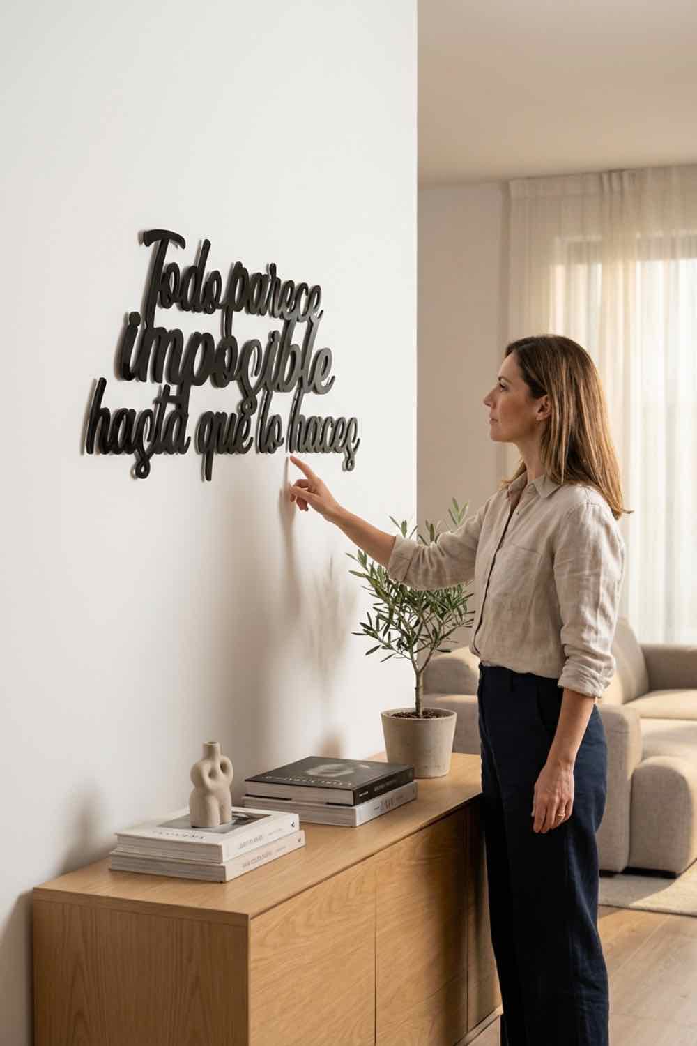 Todo parece imposible hasta que lo haces - Cuadro decorativo | Cortayrecorta.es