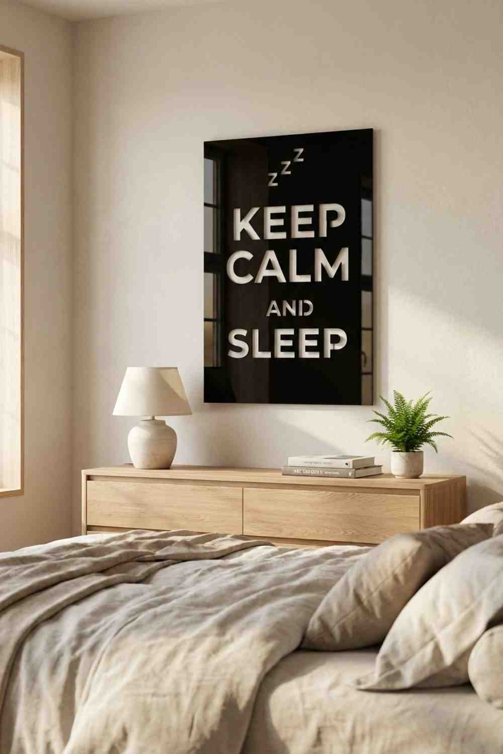 Keep Calm And Sleep - Cuadro decorativo | Cortayrecorta.es