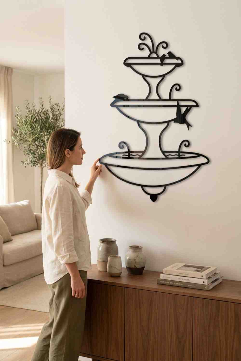 Fuente de agua - Cuadro decorativo | Cortayrecorta.es