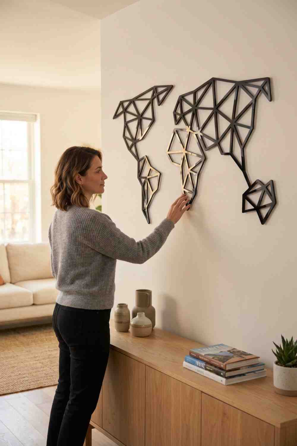 Mapa Trazado - Cuadro decorativo | Cortayrecorta.es