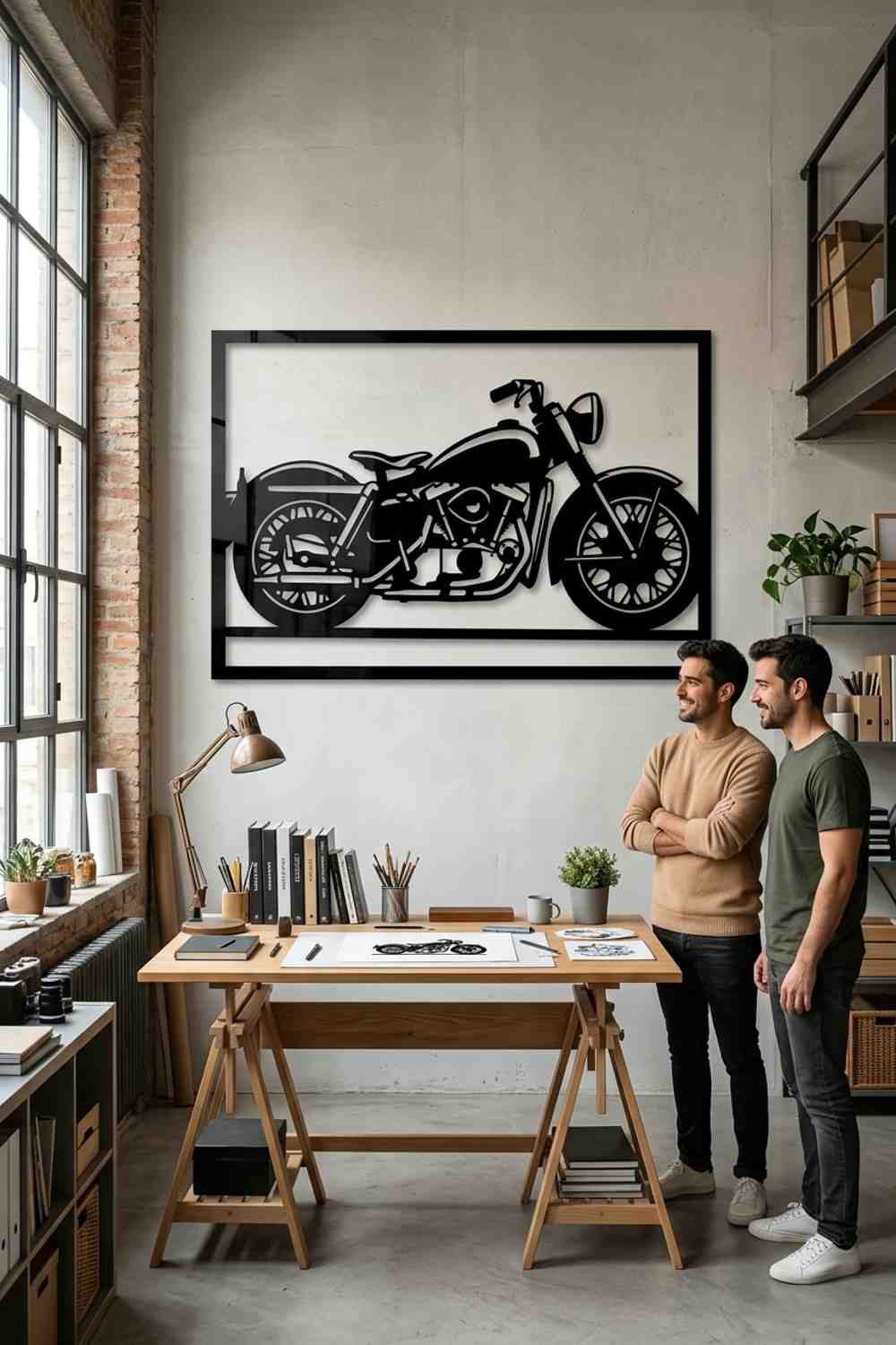 Harley-Davidson Sportster de 1957 - Cuadro decorativo | Cortayrecorta.es