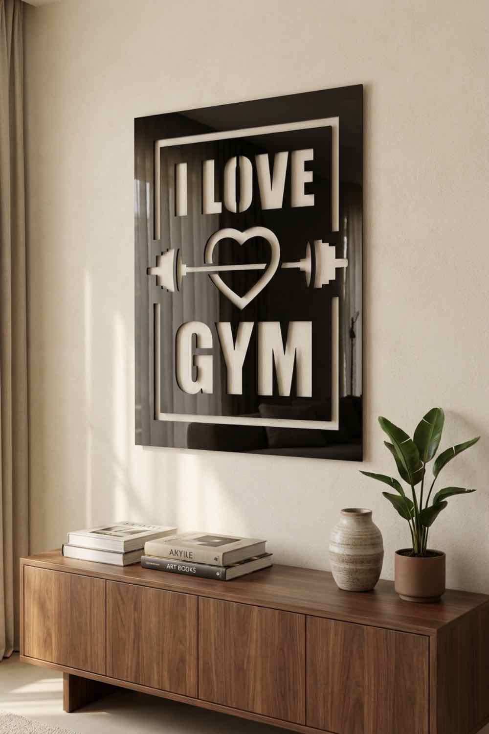 I love gym - Cuadro decorativo | Cortayrecorta.es