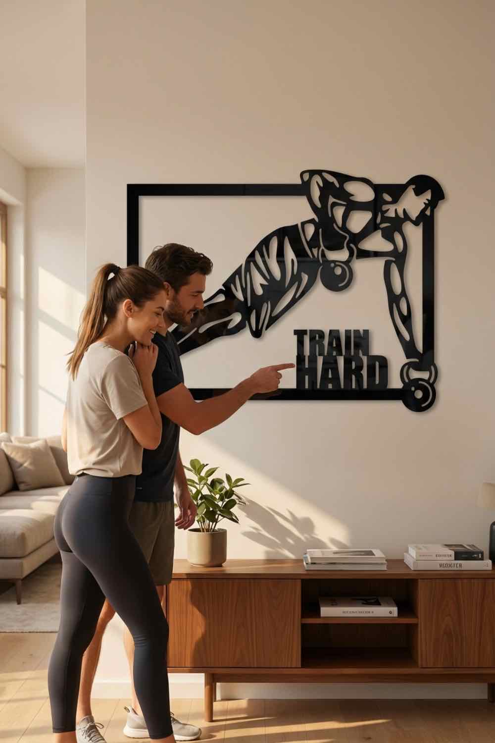 Train hard - Cuadro decorativo | Cortayrecorta.es