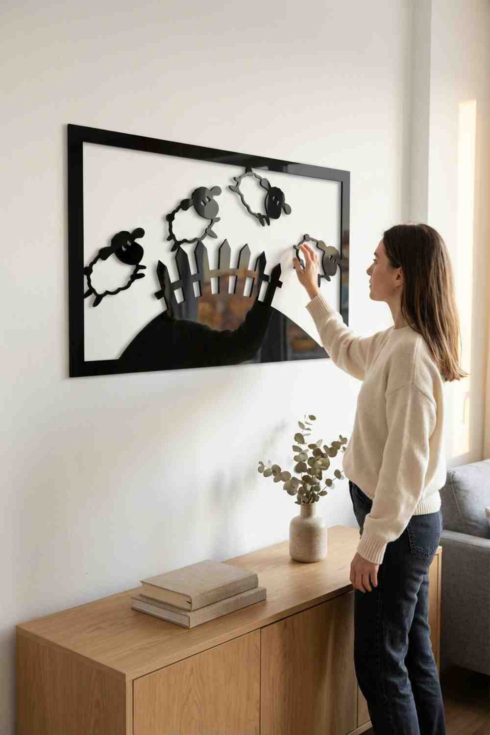 Contando Ovejas - Cuadro decorativo | Cortayrecorta.es