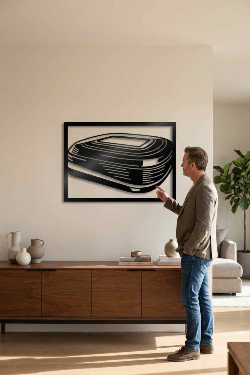 Estadio Santiago Bernabéu - Cuadro decorativo | Cortayrecorta.es
