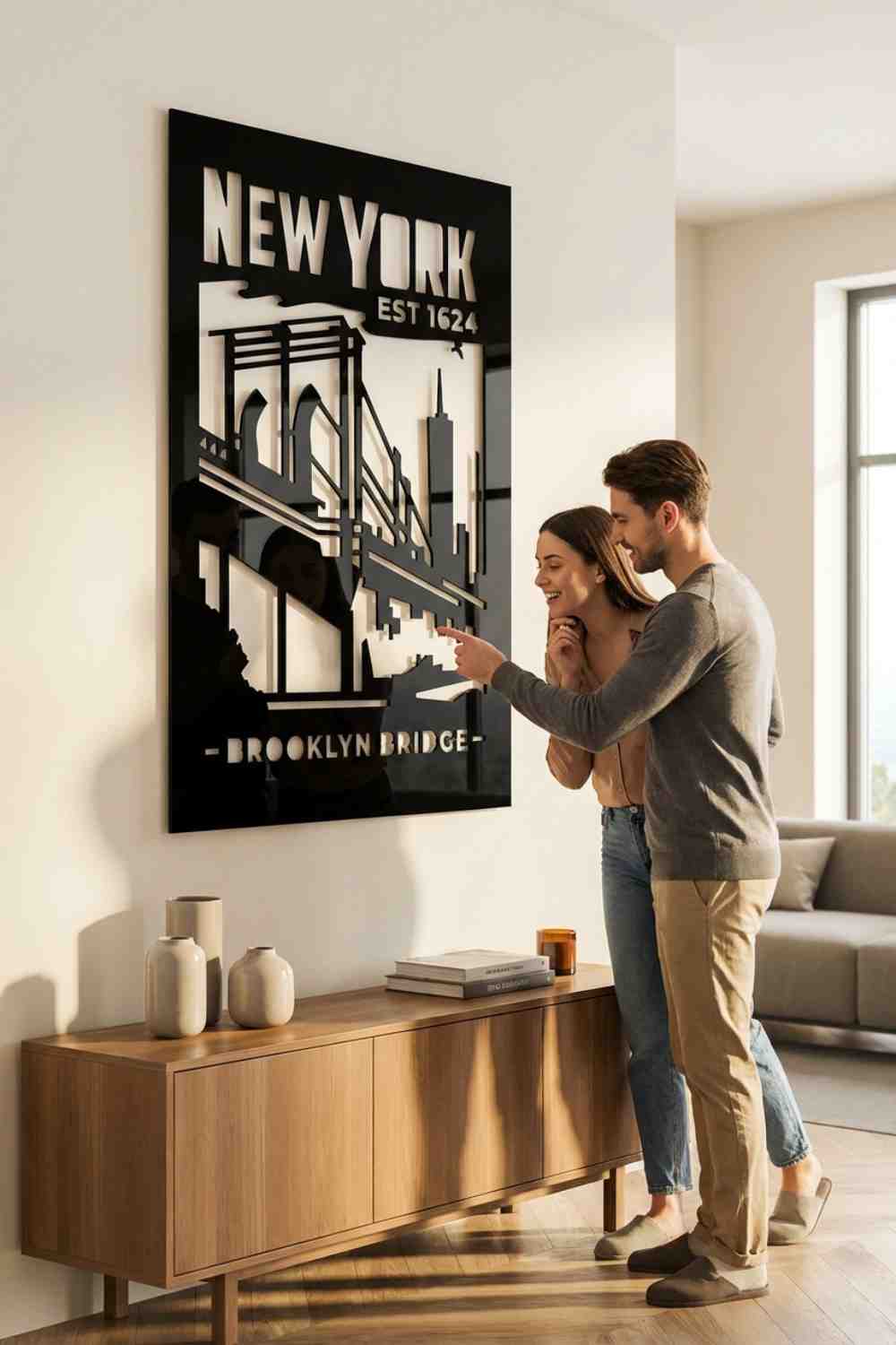 New York Est 1624 - Cuadro decorativo | Cortayrecorta.es