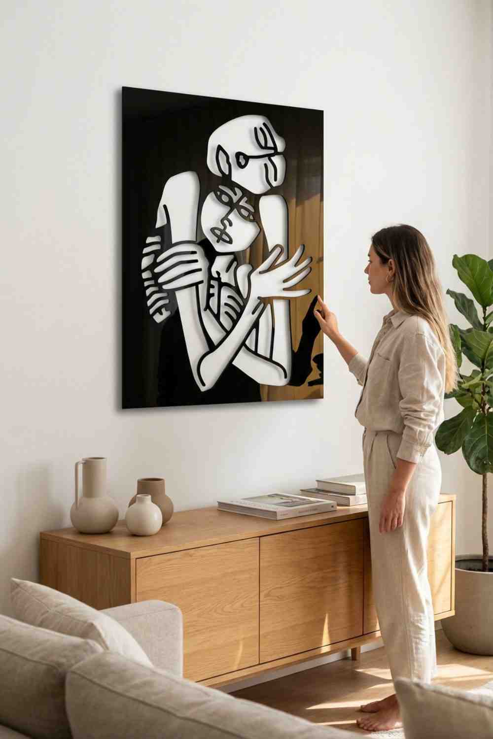 Madre E Hijo, De Oswaldo Guayasamin - Cuadro decorativo | Cortayrecorta.es