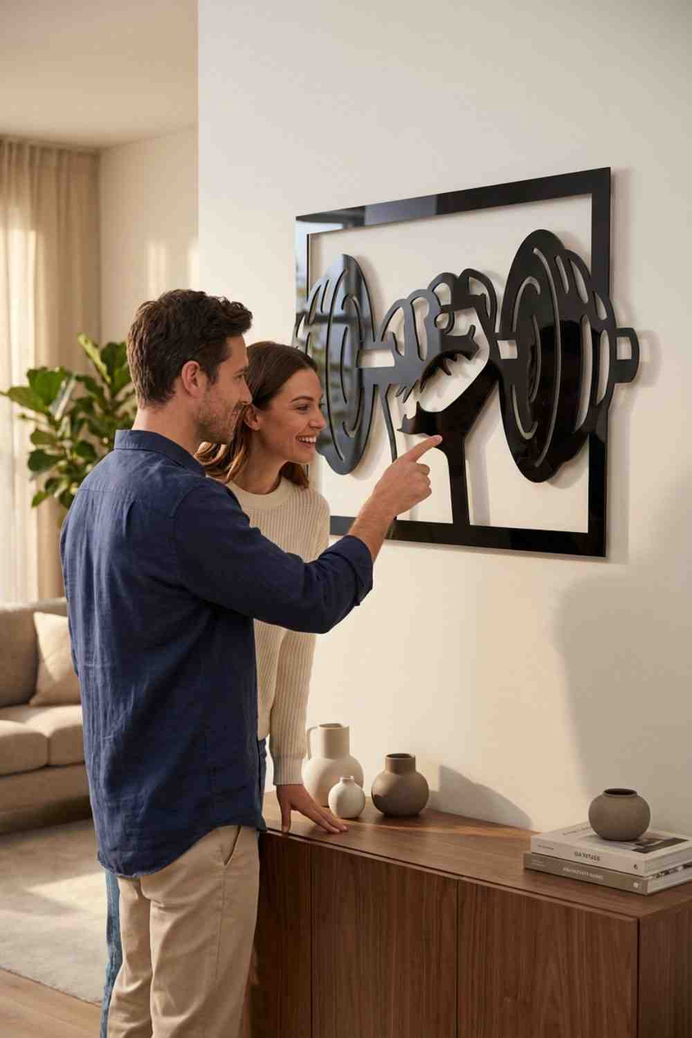 Alzando pesa - Cuadro decorativo | Cortayrecorta.es