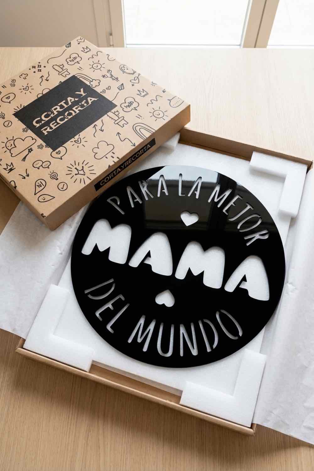 Para La Mejor Mamá Del Mundo - Cuadro decorativo | Cortayrecorta.es